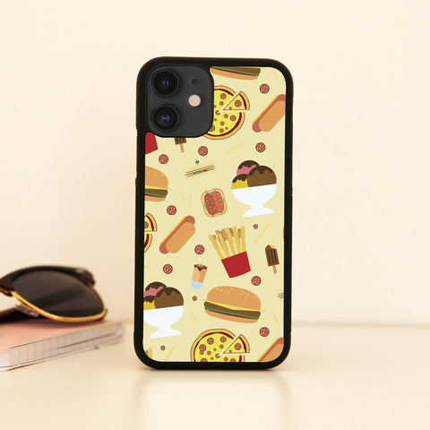 Junk food pattern design funny case cover for iPhone 11 11pro max xs xr x - Graphic Gear