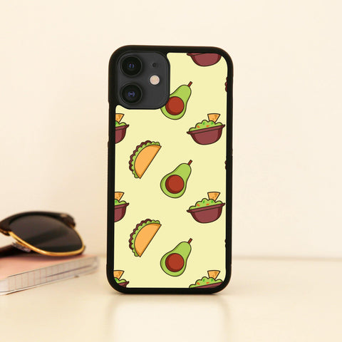 Mexican food pattern design funny illustration case cover for iPhone 11 11pro max xs xr x - Graphic Gear