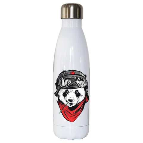 Cool panda illustration design water bottle stainless steel reusable - Graphic Gear