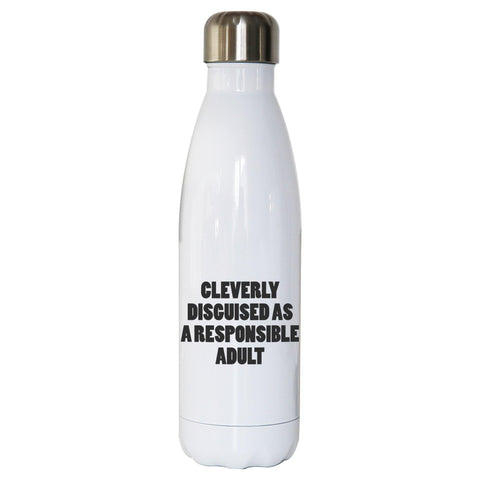 Cleverly disguised funny water bottle stainless steel reusable - Graphic Gear