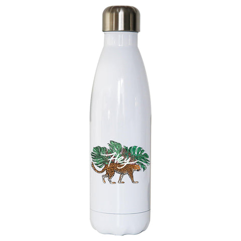 Hey illustration graphic design water bottle stainless steel reusable - Graphic Gear