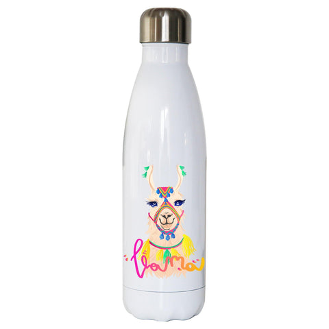 Llama funny illustration graphic design water bottle stainless steel reusable - Graphic Gear