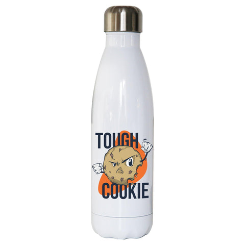 Though cookie funny water bottle stainless steel reusable - Graphic Gear