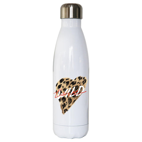 Wild love illustration design water bottle stainless steel reusable - Graphic Gear