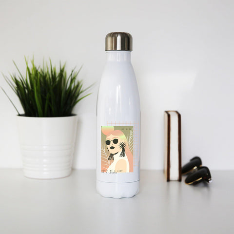 Go girl inspirational illustration abstract design water bottle stainless steel reusable - Graphic Gear