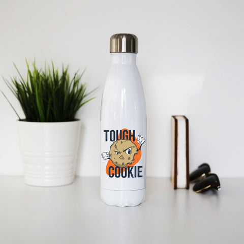 Though cookie funny water bottle stainless steel reusable - Graphic Gear