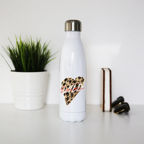 Wild love illustration design water bottle stainless steel reusable - Graphic Gear