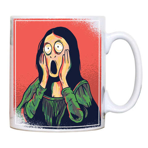 Cartoon mona lisa mug coffee tea cup - Graphic Gear
