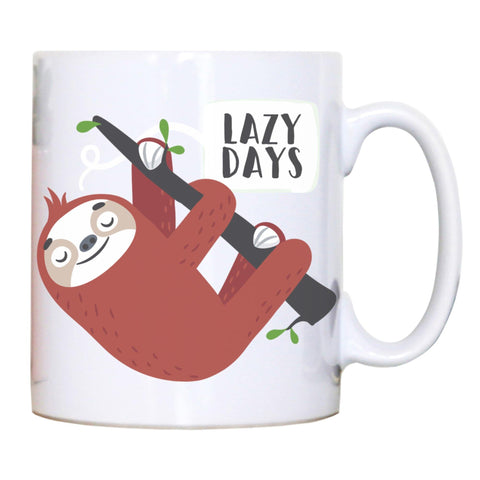 Cute sloth funny illustration mug coffee tea cup - Graphic Gear