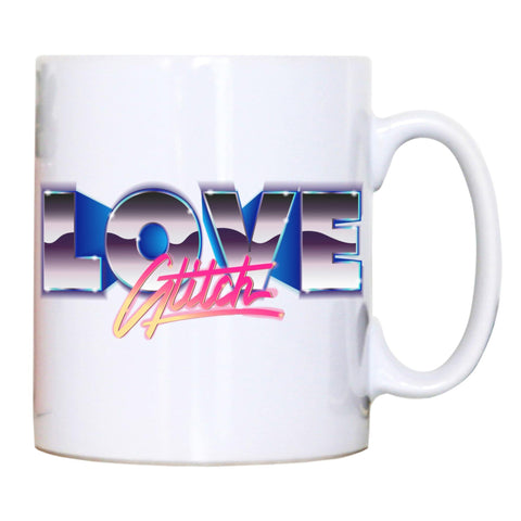 Love glitch retro illustration mug coffee tea cup - Graphic Gear