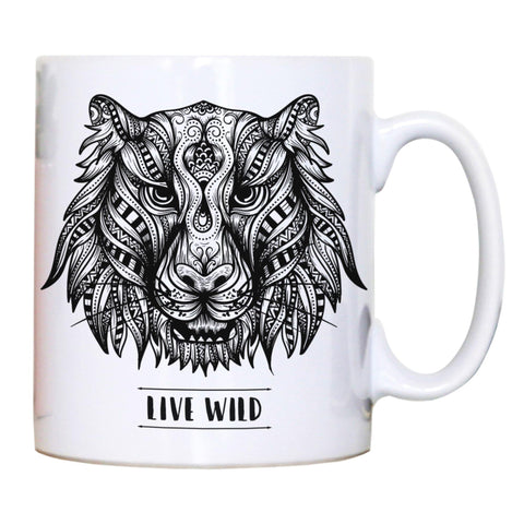 Mandala tiger mug coffee tea cup - Graphic Gear