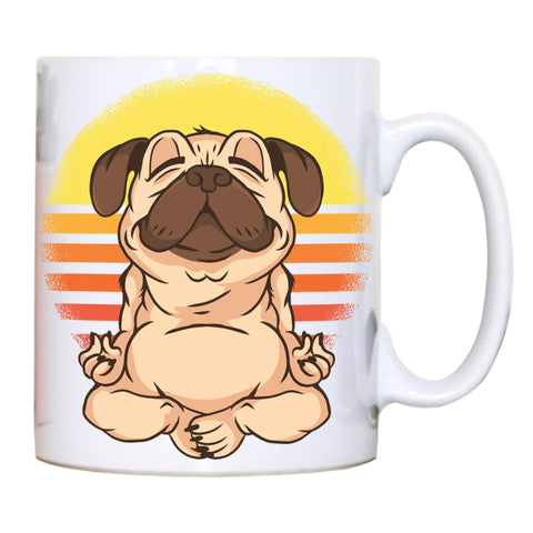 Yoga pug funny dog mug coffee tea cup - Graphic Gear