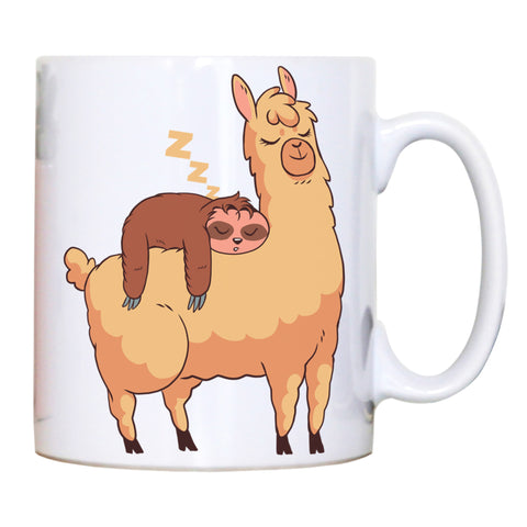 Sloth riding llama funny Mug coffee tee cup - Graphic Gear