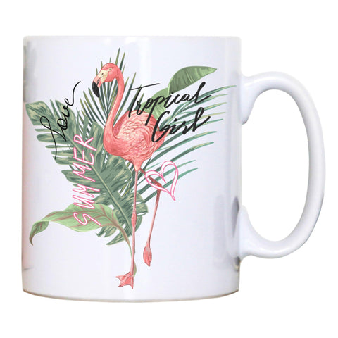 Tropical girl flamingo design mug coffee tea cup - Graphic Gear