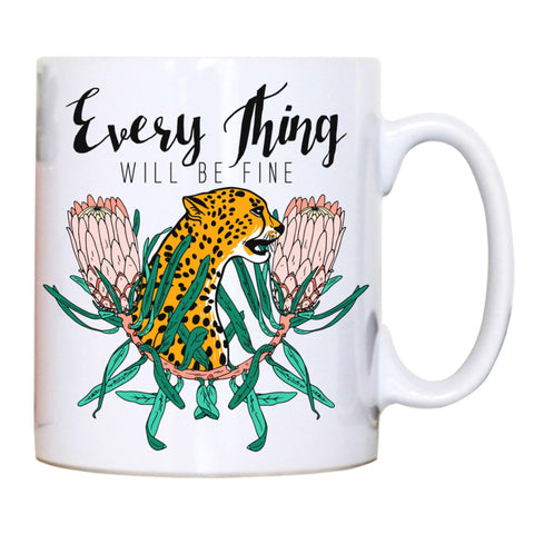 Will be fine illustration design mug coffee tea cup - Graphic Gear