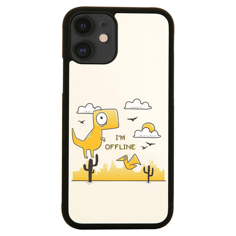Funny  jumping dino I am offline case cover for iPhone 11 11pro max xs xr x - Graphic Gear