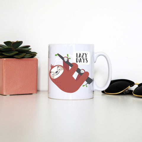 Cute sloth funny illustration mug coffee tea cup - Graphic Gear