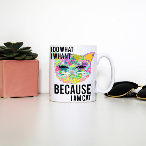 Cat coloring illustration abstract design mug coffee tea cup - Graphic Gear