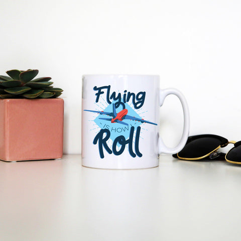 Flying airplane funny mug coffee tea cup - Graphic Gear