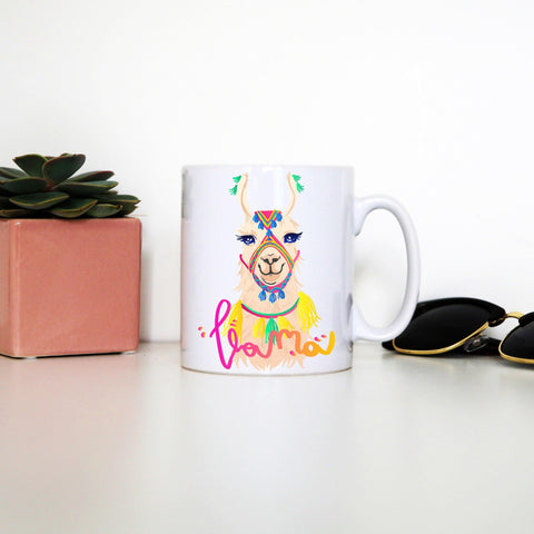 Llama funny illustration graphic design mug coffee tea cup - Graphic Gear