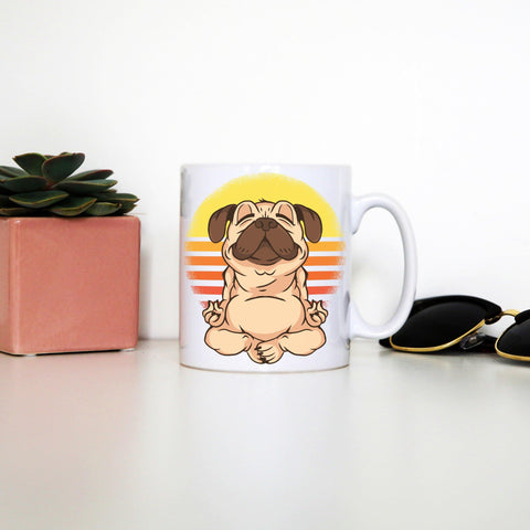 Yoga pug funny dog mug coffee tea cup - Graphic Gear