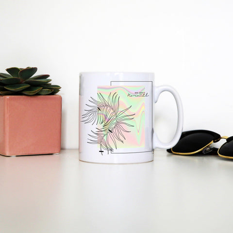 Rainbow holographic abstract art design mug coffee tea cup - Graphic Gear