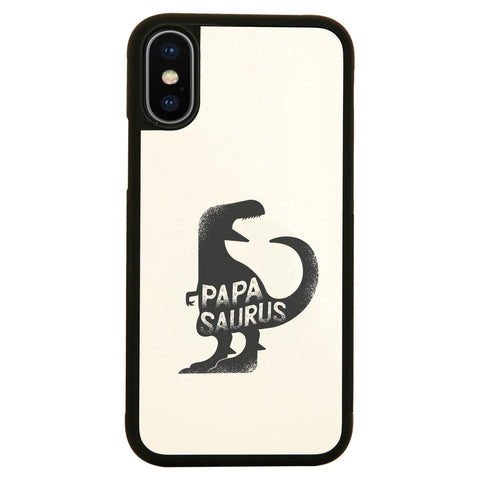 Papasaurus rex funny dinosaur dad father case cover for iPhone 11 11pro max xs xr x - Graphic Gear