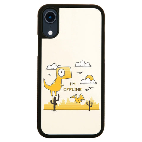 Funny  jumping dino I am offline case cover for iPhone 11 11pro max xs xr x - Graphic Gear