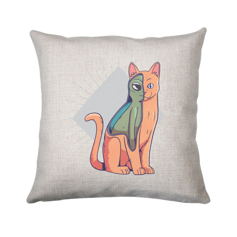 Alien cat funny costume cushion cover pillowcase linen home decor - Graphic Gear