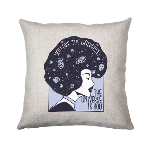 Universe girl inspirational quote cushion cover pillowcase linen home decor - Graphic Gear