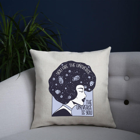 Universe girl inspirational quote cushion cover pillowcase linen home decor - Graphic Gear