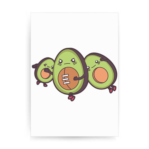 Funny avocado football print poster wall art decor - Graphic Gear