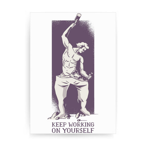 Personal growth motivation sculpture stoicism print poster wall art decor - Graphic Gear