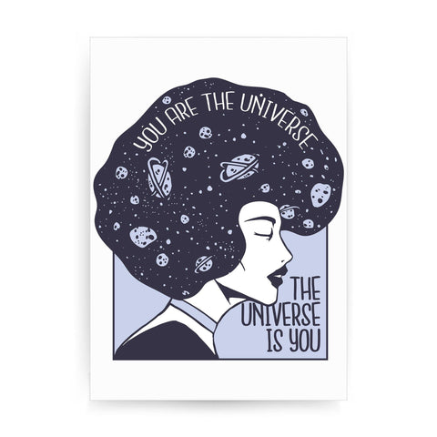 Universe girl inspirational quote print poster wall art decor - Graphic Gear