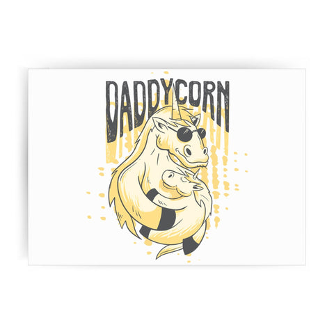 Daddycorn unicorn dad fathers day print poster wall art decor - Graphic Gear