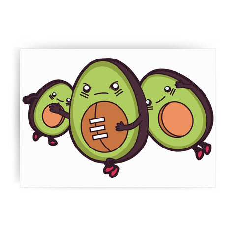 Funny avocado football print poster wall art decor - Graphic Gear