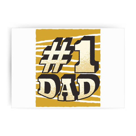 Number 1 dad funny fathers day print poster wall art decor - Graphic Gear