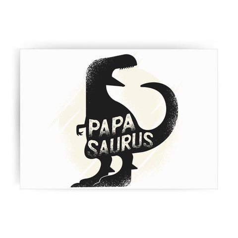 Papasaurus rex funny dinosaur dad father print poster wall art decor - Graphic Gear