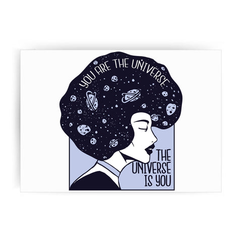 Universe girl inspirational quote print poster wall art decor - Graphic Gear