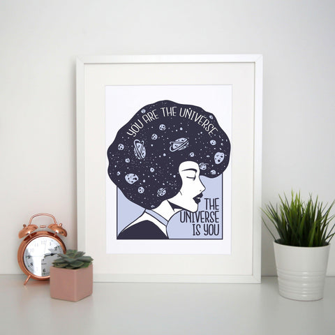 Universe girl inspirational quote print poster wall art decor - Graphic Gear