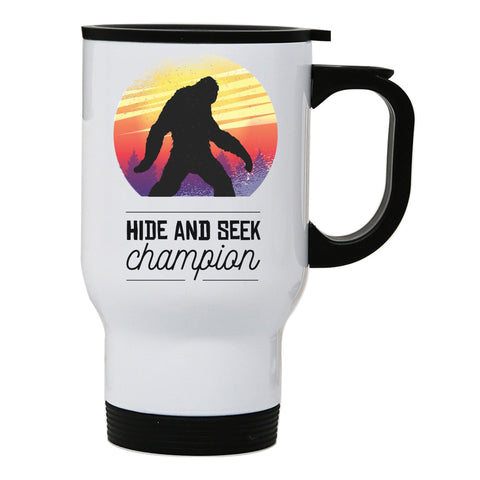 Bigfoot hide & seek champion funny stainless steel travel mug eco cup - Graphic Gear