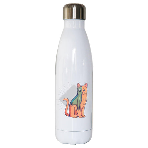 Alien cat funny costume water bottle stainless steel reusable - Graphic Gear
