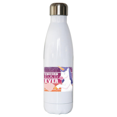 Best unicorn dad funny fathers day water bottle stainless steel reusable - Graphic Gear