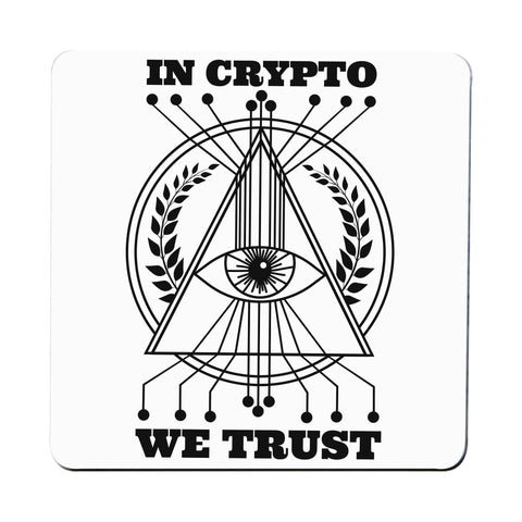 Crypto trust funny coaster drink mat - Graphic Gear