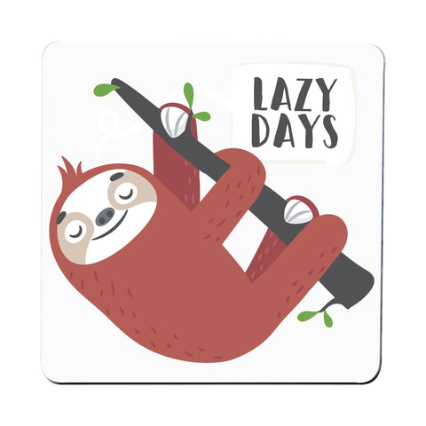 Cute sloth funny illustration coaster drink mat - Graphic Gear
