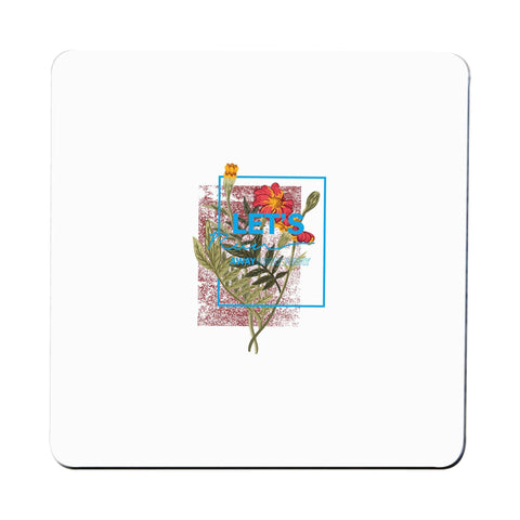 Flower illustration abstract design coaster drink mat - Graphic Gear