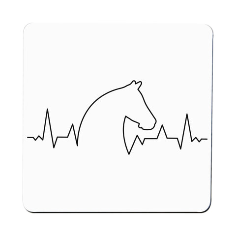 Horse heartbeat coaster drink mat - Graphic Gear