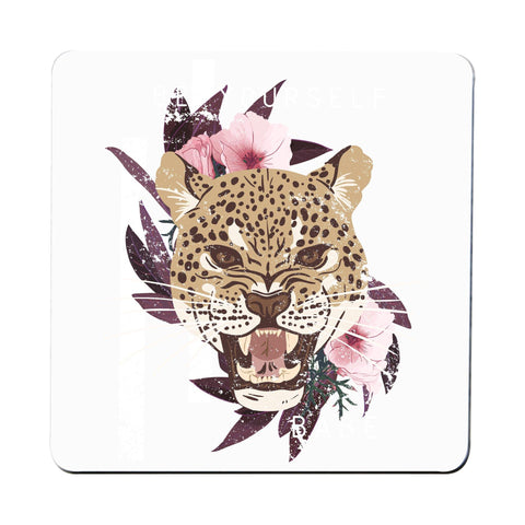 Leopard head illustration design coaster drink mat - Graphic Gear