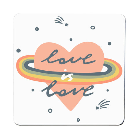 Love is love inspirational graphic design coaster drink mat - Graphic Gear