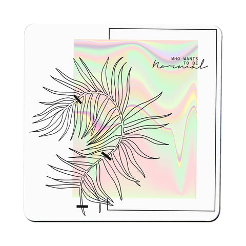 Rainbow holographic abstract art design coaster drink mat - Graphic Gear
